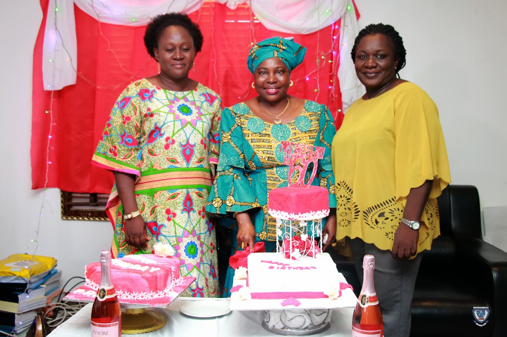Some Well-wishers Celebrating with the Vice-Chancellor, Professor Angela Freeman Miri on her 60th Birthday