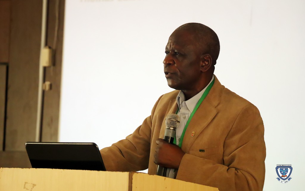 Professor Sunday Eric Adewumi, Dean of Science delivering his lecture on Course Credit System and Result Computation at the orientation programme
