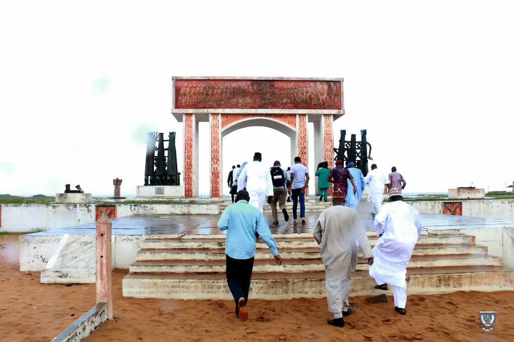 Sightseeing: Some participants in one of the tourist sites visited during the 7th Conference and 9th AGM of the Association of West Africa Universities held in Benin Republic