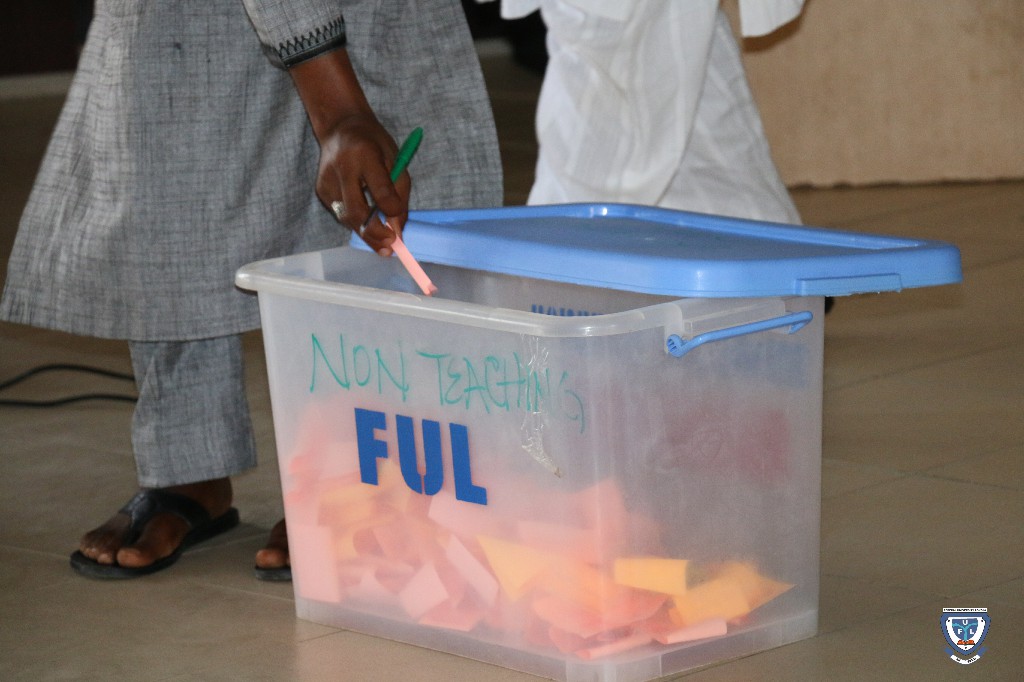 One of the ballot boxes
