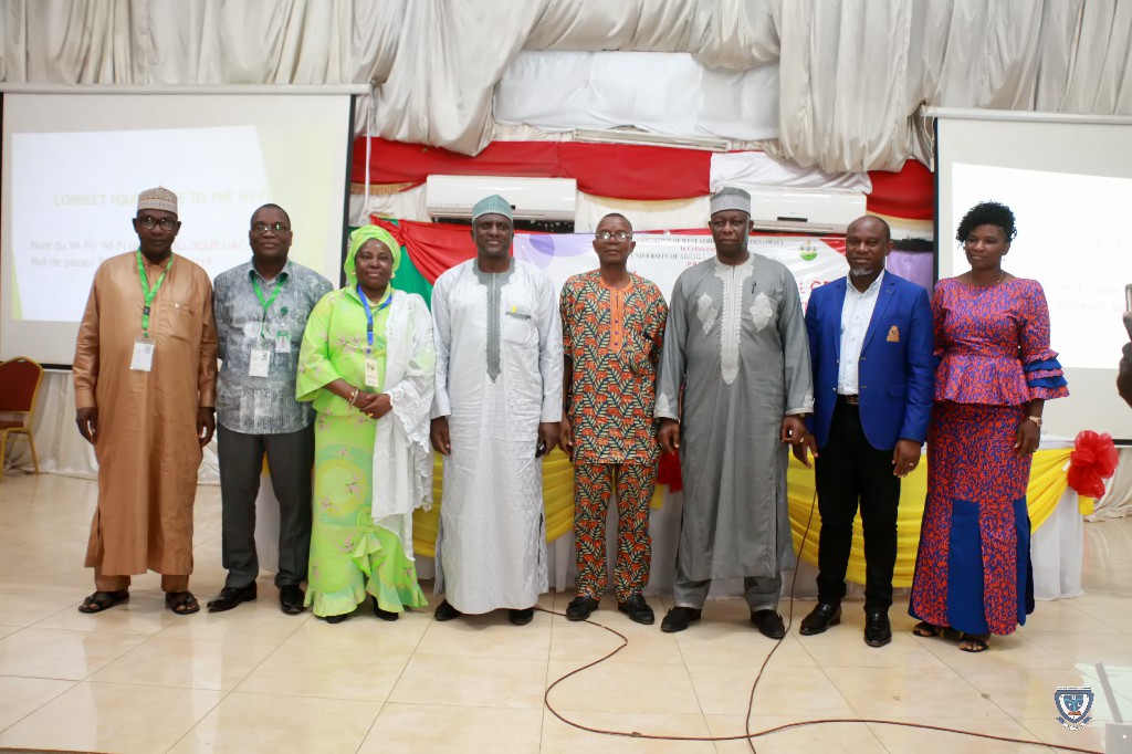Some of the new Executive of AWAU in a group photograph at the 7th Conference and 9th AGM of the Association of West Africa Universities held in Benin Republic
