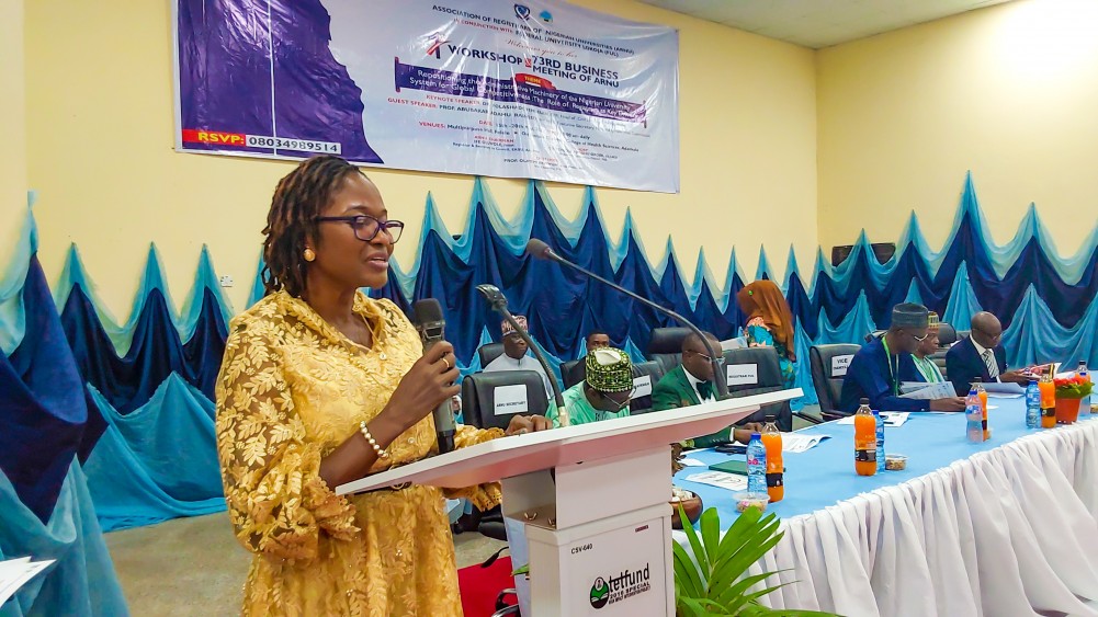 a-welcome-address-delivered-by-the-registrar-federal-university-lokoja-dr-rebecca-aimiohu-okojie-at-the-association-of-registrars-of-nigerian-universities-arnu-1st-workshop-and-73rd-business-meeting-held-at-ful