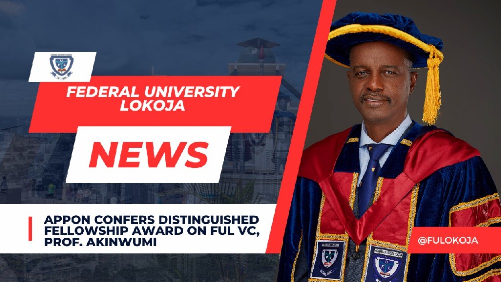 Appon Confers Distinguished Fellowship Award On Ful Vc, Prof. Akinwumi