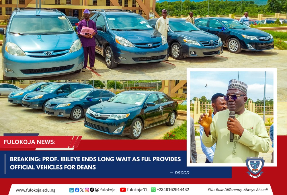 Prof. Ibileye Ends Long Wait As Ful Provides Official Vehicles For Deans