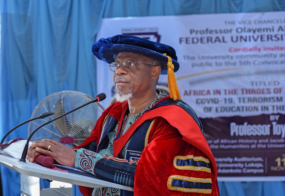 Updated: Falola Decries Impact Of Terrorism, Covid-19 Pandemic On Education