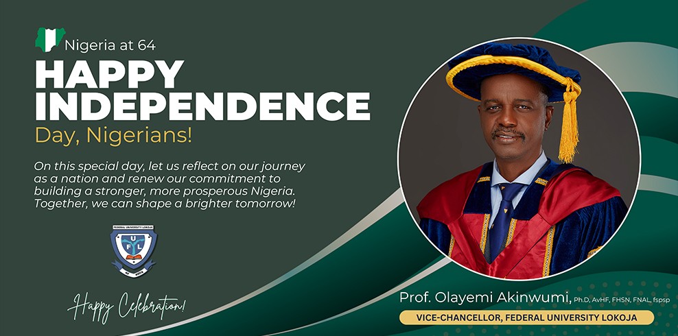 Ful Vc, Prof. Akinwumi Felicitates Nigerians On Independence Day