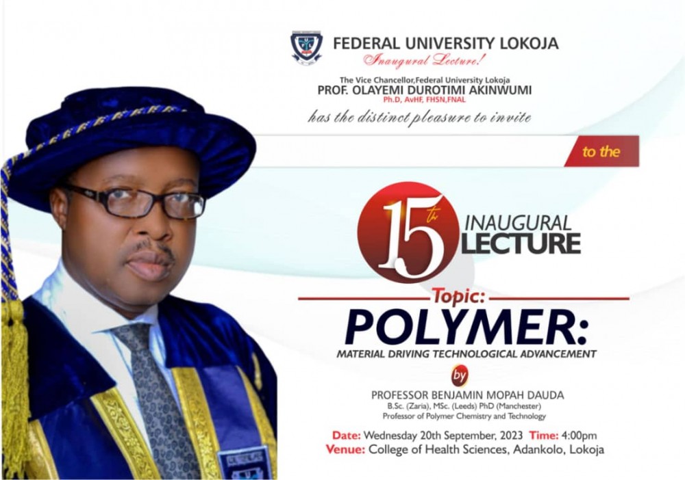 Notice Of 15th Inaugural Lecture Entitled 