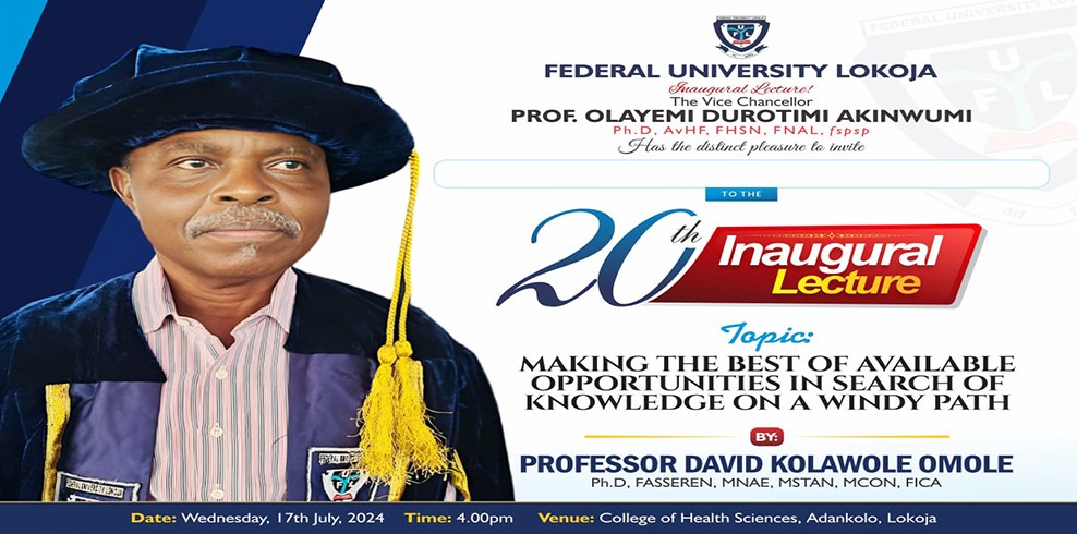 Notice Of Ful 20th Inaugural Lecture To Be Delivered By Professor David Kolawole Omole