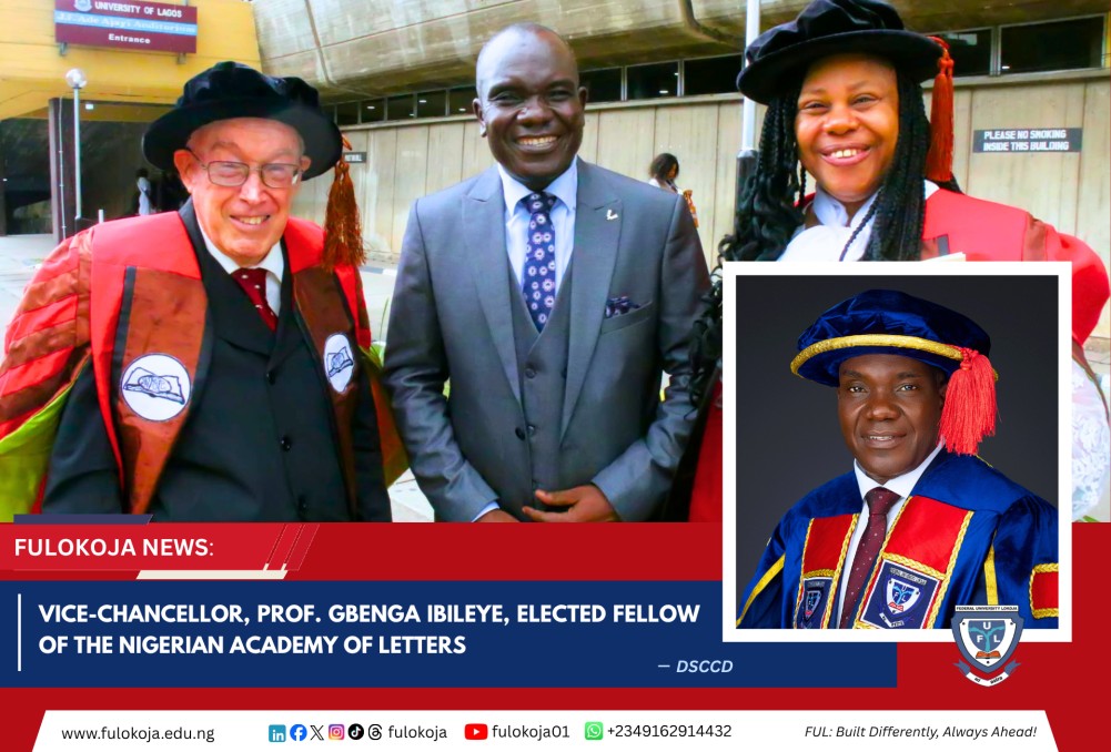Vice-chancellor, Prof. Gbenga Ibileye, Elected Fellow Of The Nigerian Academy Of Letters