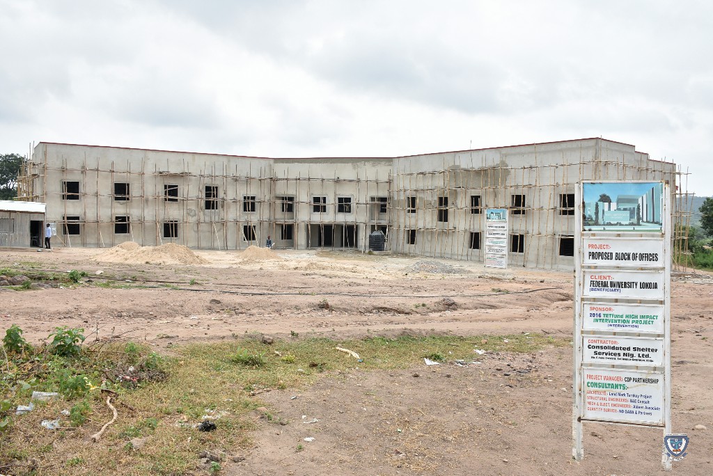 Construction & Furnishing of Departmental Office Block at the Felele Campus - during construction