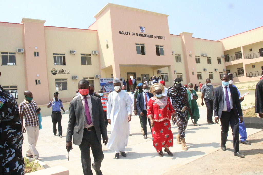 Construction and Furnishing of Faculty of Management Sciences Building at the Felele Campus - Project Commissioning by the Executive Secretary TETFund, Prof. Suleiman E. Bogoro on 11th February, 2021